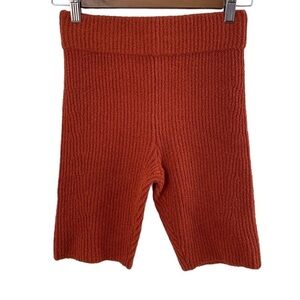 NWT Rag & Bone sunny rib knit bike shorts paprika XS